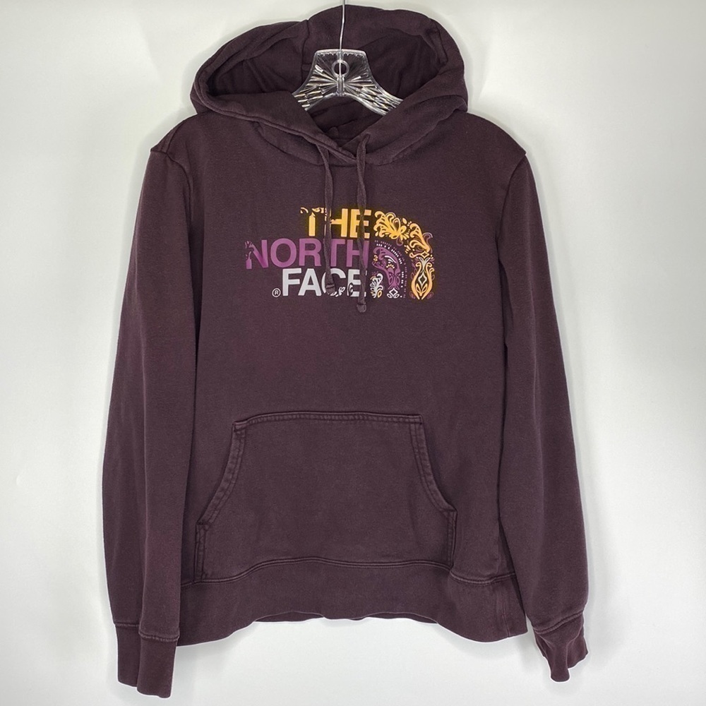 The North Face Purple Hooded Sweatshirt Size Medium